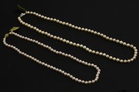 Lot 157 - A single row cultured pearl necklace
