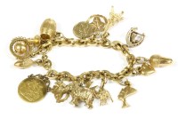 Lot 111 - An Italian gold hollow trace link bracelet