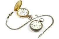 Lot 153 - A rolled gold Hunter pocket watch