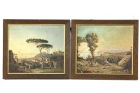 Lot 423 - A pair of late 19th century Neapolitan School depicting the Bay of Naples