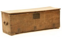 Lot 447 - A 17th century elm six plank coffer