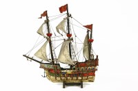 Lot 383 - Wooden model of a galleon sail