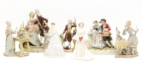 Lot 348 - A collection of Continental figure groups