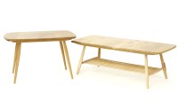 Lot 583 - An Ercol elm rectangular low table
