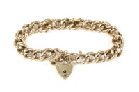 Lot 171 - A 9ct gold hollow curb link bracelet