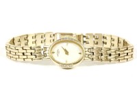 Lot 127 - A ladies 9ct gold diamond set Rotary Quartz bracelet watch