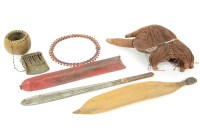 Lot 423 - Tribal items to include spear