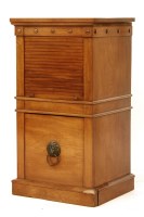 Lot 520 - A 19th century satin walnut commode cabinet