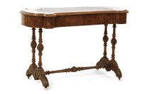 Lot 584 - A Victorian inlaid walnut ladies writing table