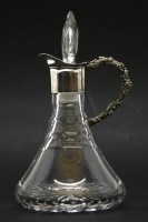 Lot 240 - A modern silver wine jug