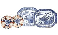 Lot 460 - Two Chinese blue and white meat plates