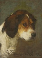 Lot 85 - John Sanderson-Wells (1872-1955)
A FOXHOUND
Oil on canvas
31 x 23.5cm

*Artist's Resale Right may apply to this lot.