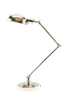 Lot 419 - A nickel plated adjustable desk lamp