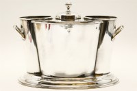 Lot 373 - A silver plated two bottle wine cooler