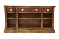 Lot 524 - A late 20th Century mahogany serpentine fronted sideboard