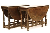 Lot 628 - Two 18th century gate leg tables