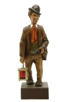 Lot 455 - A carved and painted softwood figure of a man