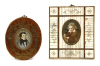 Lot 267 - Two oval miniatures of Schubert and Beethoven