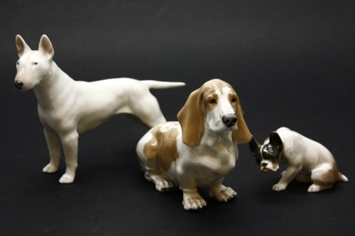 Lot 309 - Three Royal Copenhagen dogs