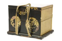 Lot 403 - A lacquer picnic box
