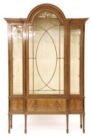 Lot 533 - An Edwardian inlaid mahogany display cabinet