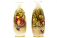 Lot 261 - A pair of small Royal Worcester vases