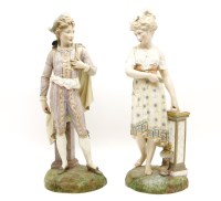Lot 320 - A pair of early 20th century French coloured bisque figures