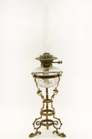 Lot 463 - A Victorian brass oil lamp