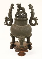 Lot 1216 - A Chinese bronze incense burner