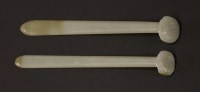 Lot 1177 - Two Chinese jade hairpins