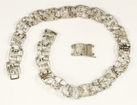 Lot 1253 - A Chinese silver belt