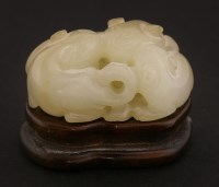 Lot 1194 - A Chinese jade carving