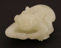 Lot 1198 - A Chinese jade carving