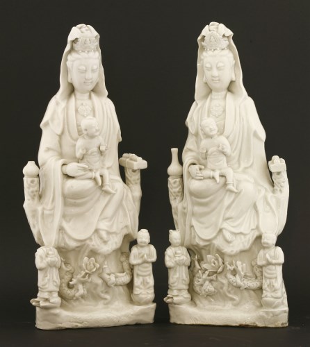Lot 1124 - Two Chinese blanc de Chine figures