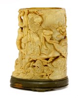 Lot 1563 - A Japanese horn carving