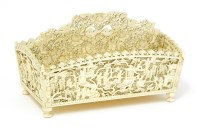 Lot 1273 - A Chinese Canton ivory desk stand