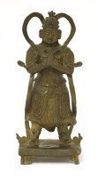 Lot 1226 - A Chinese bronze guardian