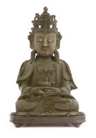 Lot 1247 - A Chinese bronze bodhisattva