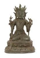 Lot 1248 - A Chinese bronze bodhisattva