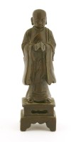 Lot 1228 - A Chinese bronze monk
