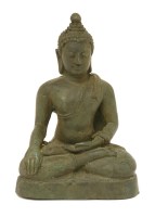 Lot 1456 - A Chinese bronze Buddha