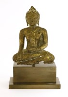 Lot 1002 - A bronze Buddha