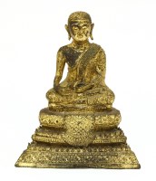 Lot 1003 - A Burmese gilt bronze Buddha