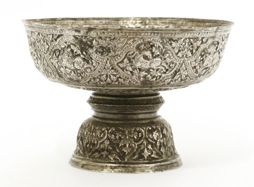 Lot 1022 - A Vietnamese silver stem bowl