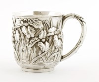 Lot 1397 - A Japanese silver cup