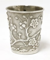 Lot 1257 - A Chinese silver spirit cup