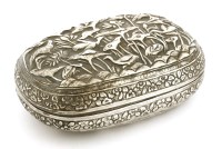Lot 1259 - A silver hinged box