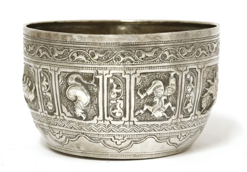 Lot 1018 - A Thai silver bowl
