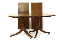 Lot 563 - A Georgian style mahogany D-end extending dining table