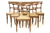 Lot 617 - A set of six early Victorian mahogany bar back dining chairs